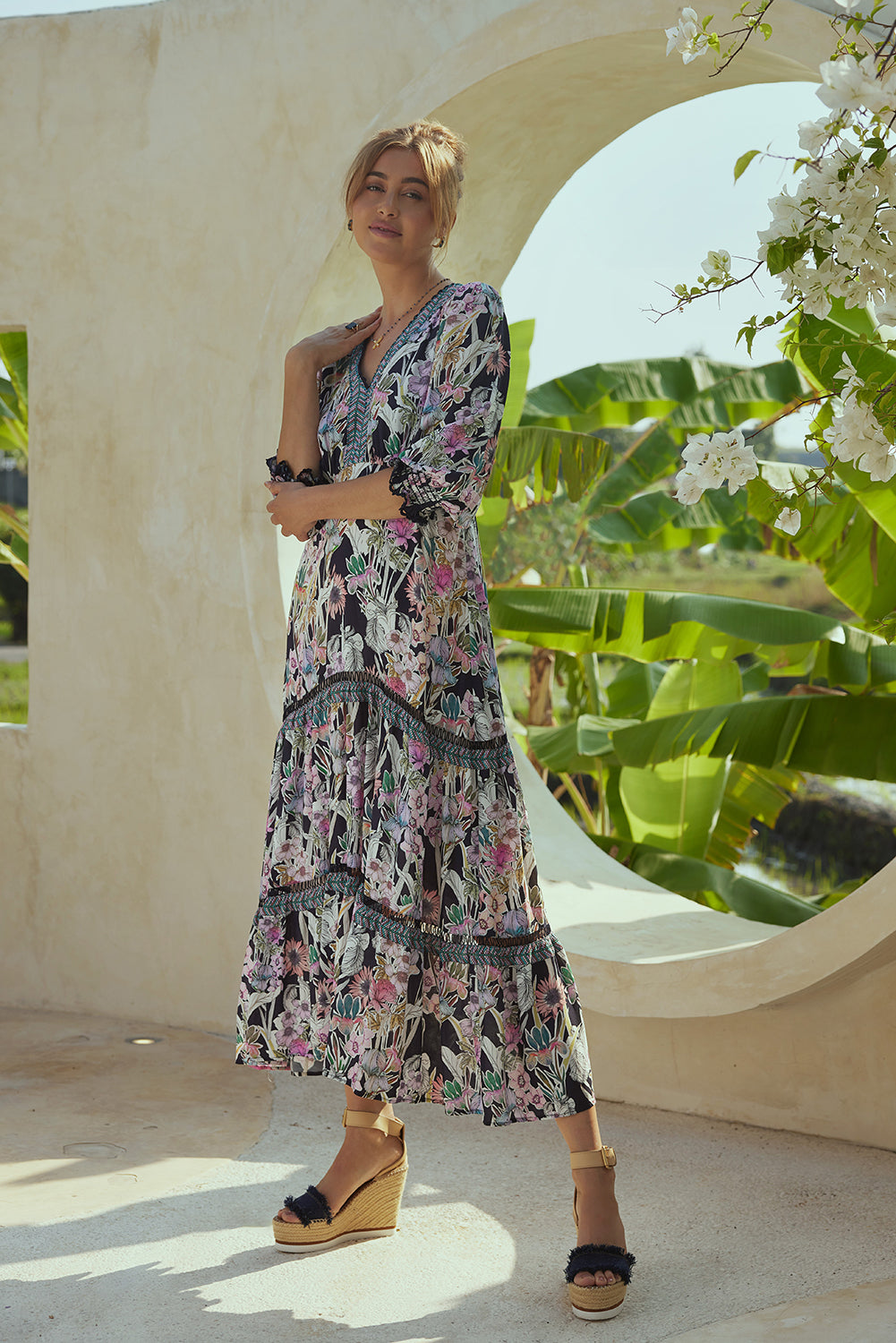 Decoupage Midi Dress