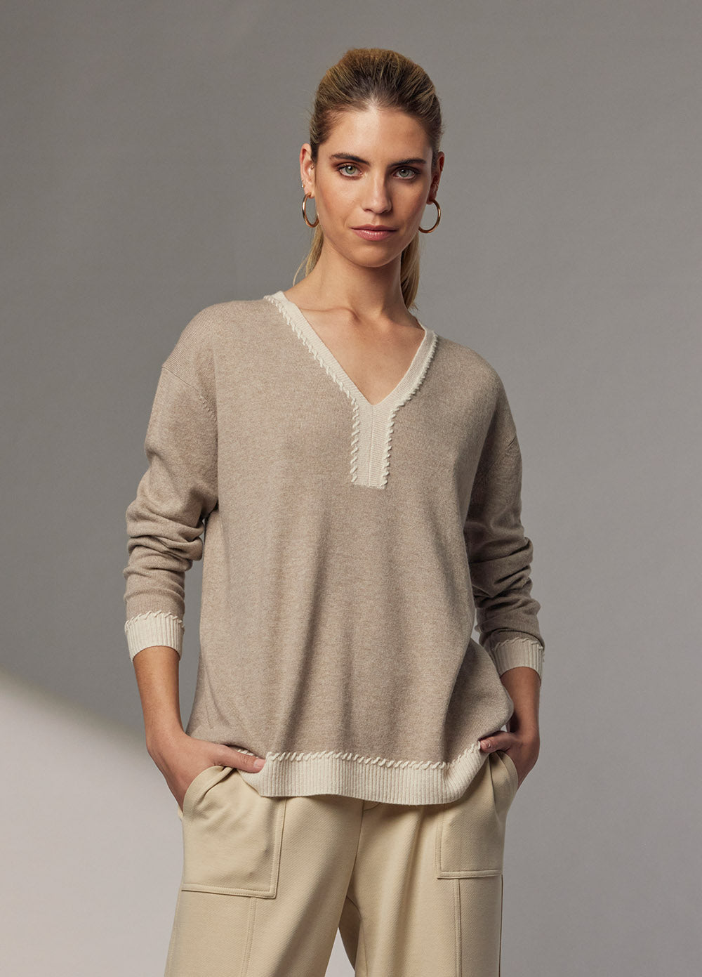 Whipped Up V-Sweater