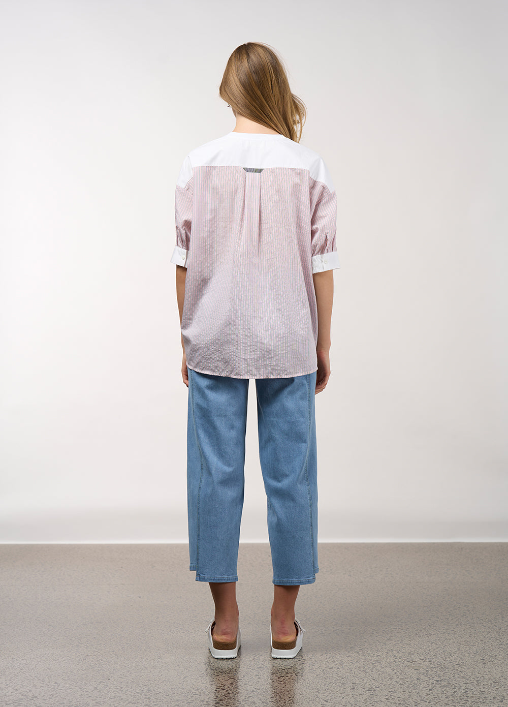 Mixed Media Stripe Top
