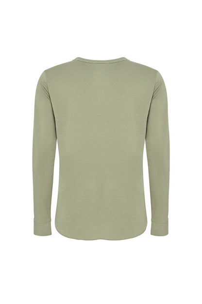 Mixed Media Flounce Top