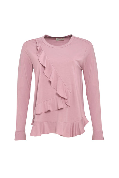 Mixed Media Flounce Top