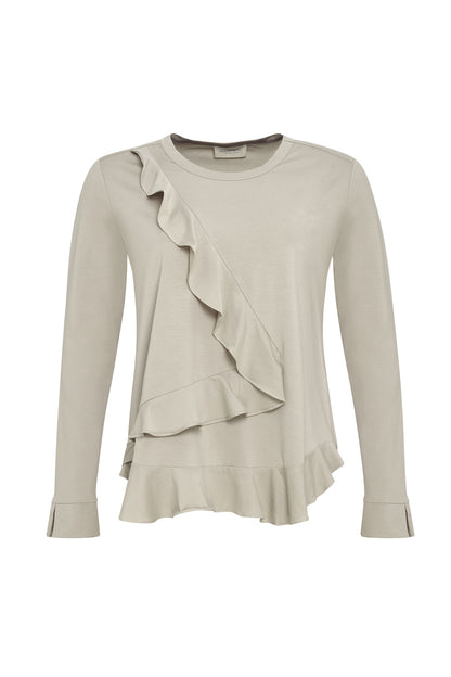 Mixed Media Flounce Top