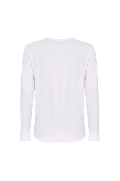 Mixed Media Flounce Top