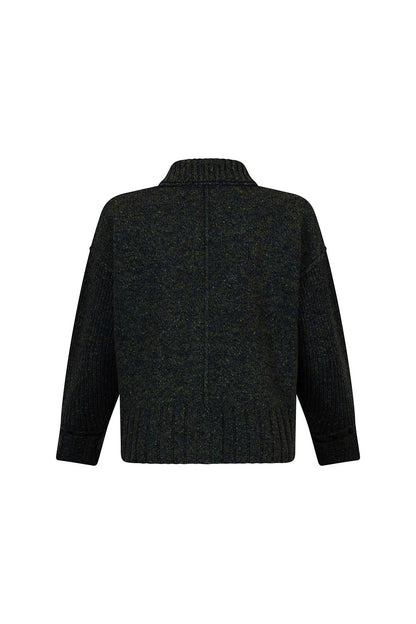 Dark gray sweater on a white background