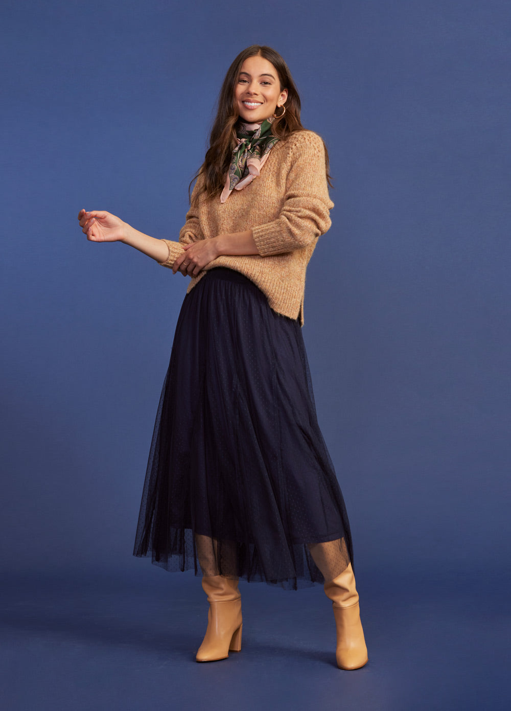 Sweater with shop skirt godets